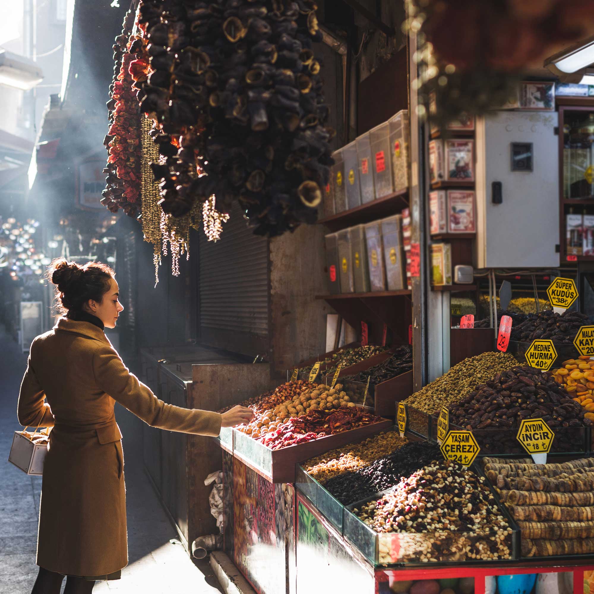 A woman around Egyptian Bazaar Topkapi Palace